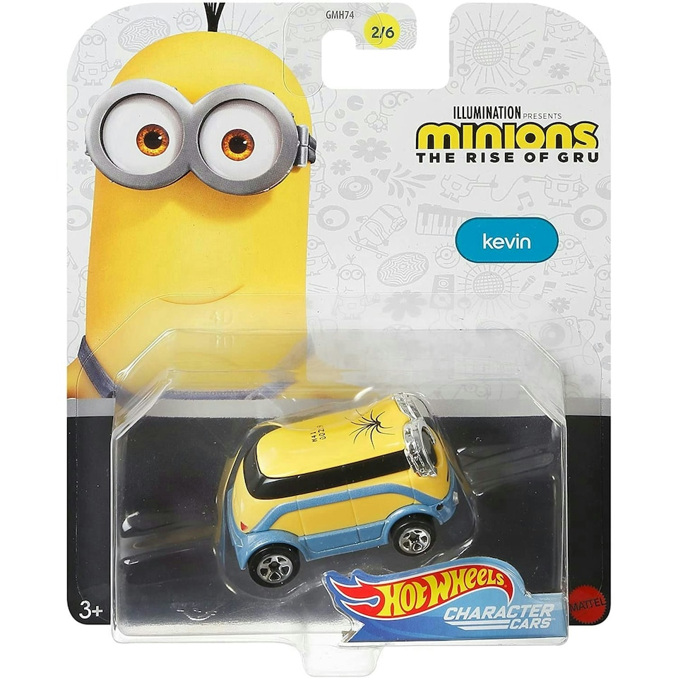 image 1 of Hot Wheels Minions Kevin 1:64 Scale Die-Cast Character Car