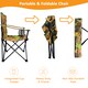 image 5 of 2X Portable Folding Outdoor Chair Ideal for Camping, Garden, Fishing & Travel