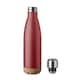 image 2 of MidOcean Aspen Cork Double Wall 500ml Water Bottle - Burgundy - One Size Purple | One Size