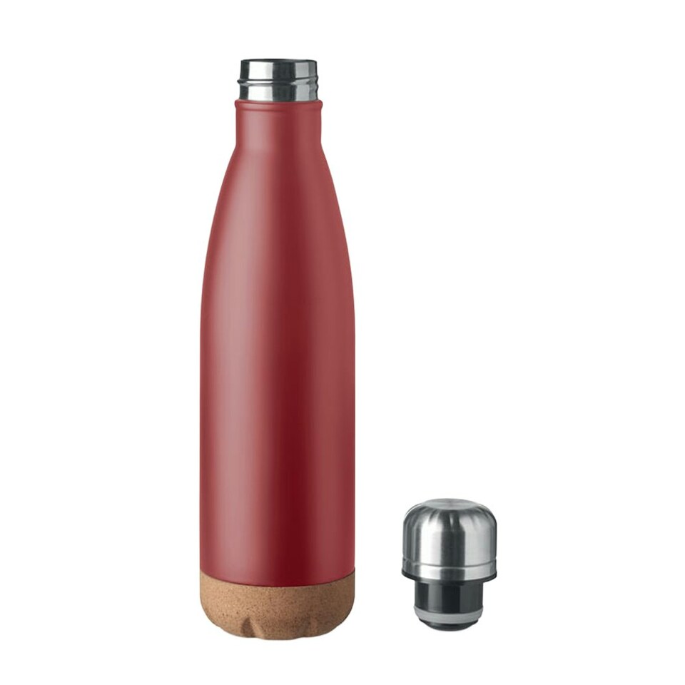 image 1 of MidOcean Aspen Cork Double Wall 500ml Water Bottle - Burgundy - One Size Purple | One Size