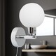 image 6 of Dais - Chrome Opal Glass IP44 Pull Cord Bathroom Wall Light | Chrome | 1