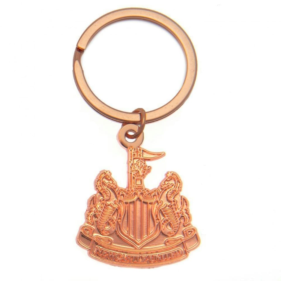Newcastle United FC Crest Keyring - Rose Gold - One Size