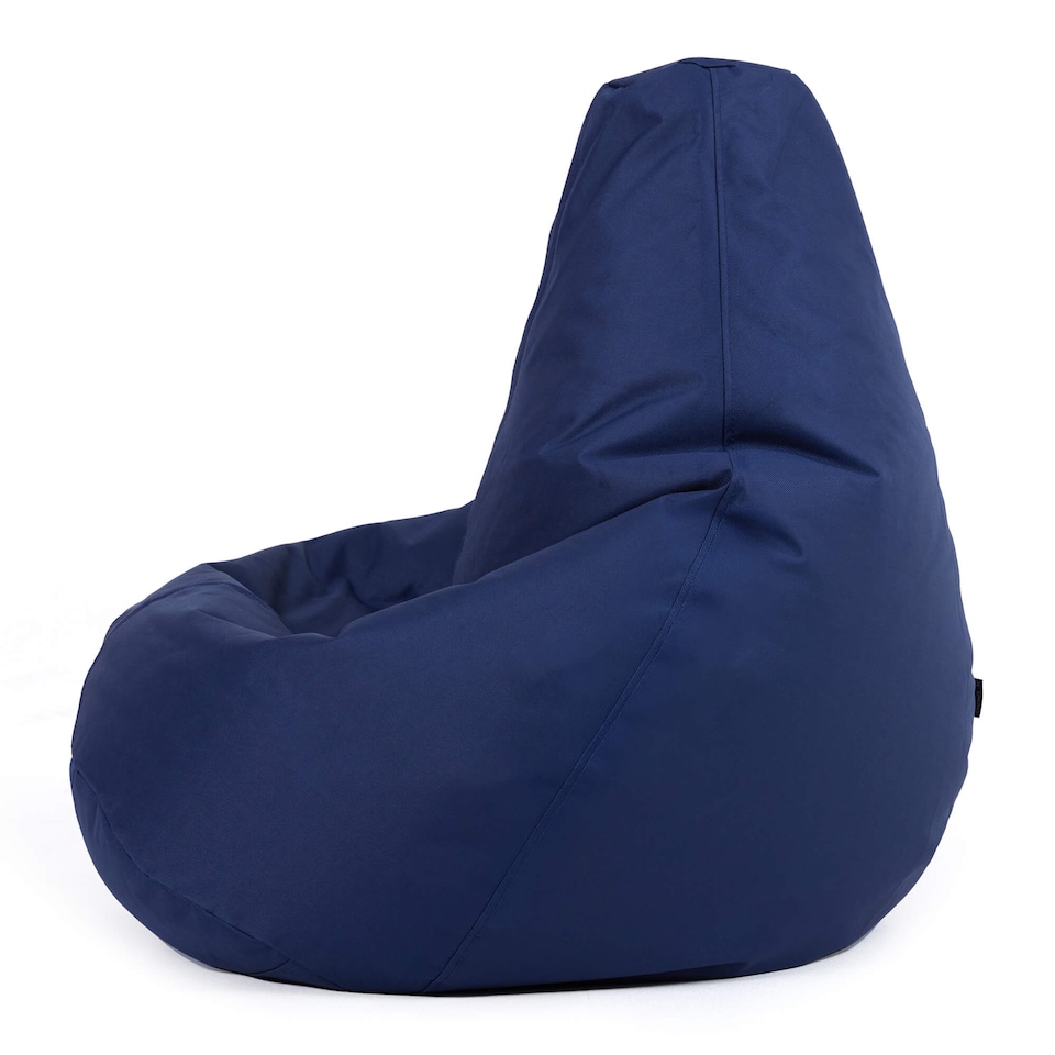 image 1 of Kids Recliner Beanbag Indoor and Outdoor Navy Blue Set of 2 | Blue | Navy | M | 1