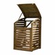 image 1 of Pressure Treated Single Bin Store - Timber - L80 x W80 x H125 cm - Brown Brown