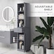 image 6 of kleankin Bathroom Storage Cabinet with 3-tier Shelf Drawer Door, Floor Cabinet Free Standing Tall Slim Side Organizer Shelves, Grey