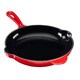 image 6 of Cooks Professional 2 Piece Cast Iron Frying Pan & Skillet Set with Enamel Interior - Oven Safe & All Hob Compatible | Red | Red