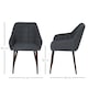 image 7 of HOMCOM 2 Pieces Dining Chair with Sponge Padding Metal Leg Home Office