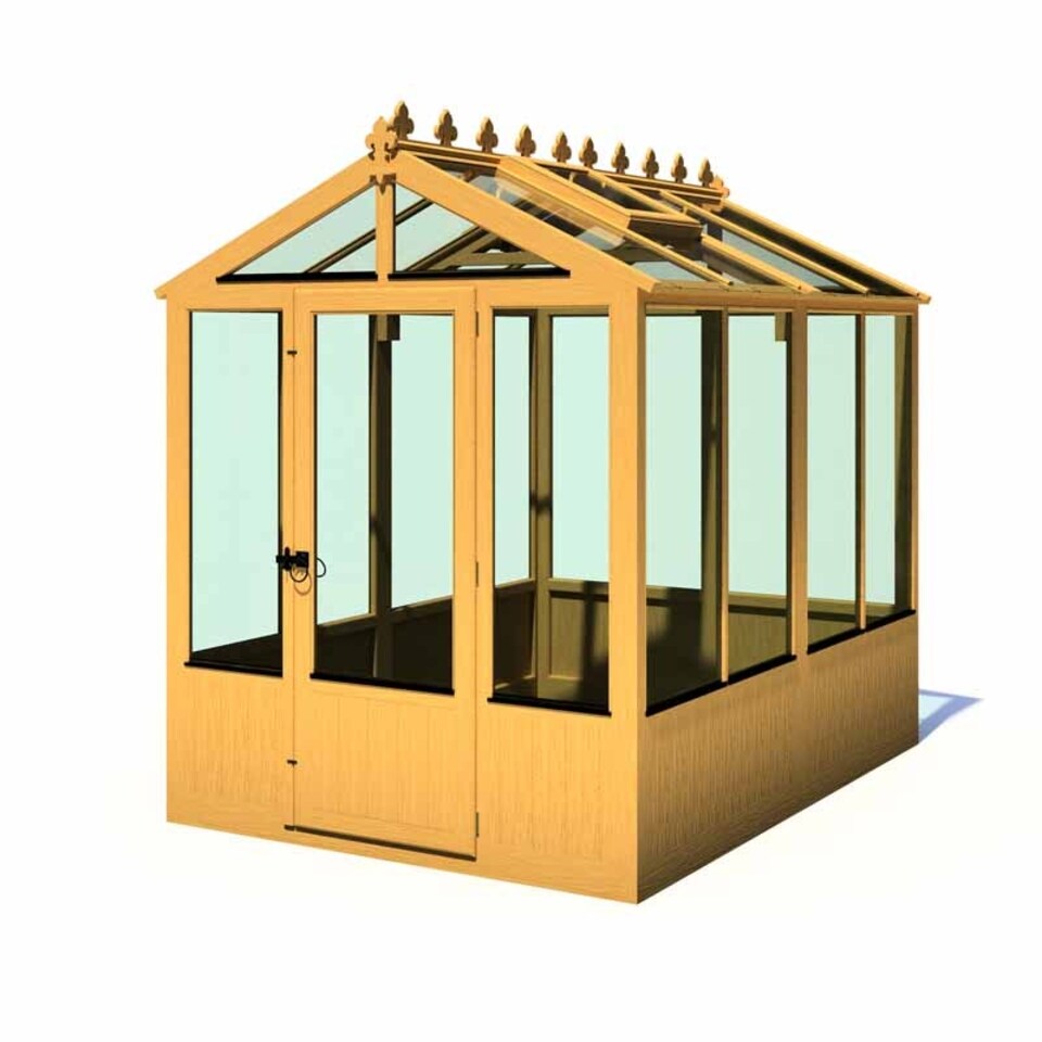 image 1 of Holkham 6 x 8 Greenhouse - Timber - L238 x W190.3 x H237.3 cm