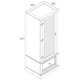 image 8 of Corona Armoire with Mirrored Door and Drawer - Solid Wood Wardrobe with Hanging Rail and Storage | Grey | Grey | One Size | 1