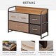 image 6 of HOMCOM 5-Drawer Dresser, Linen Fabric Chest of Drawers, Dresser Tower Unit for Bedroom Hallway Entryway, Storage Organizer with Steel Frame Wooden Top