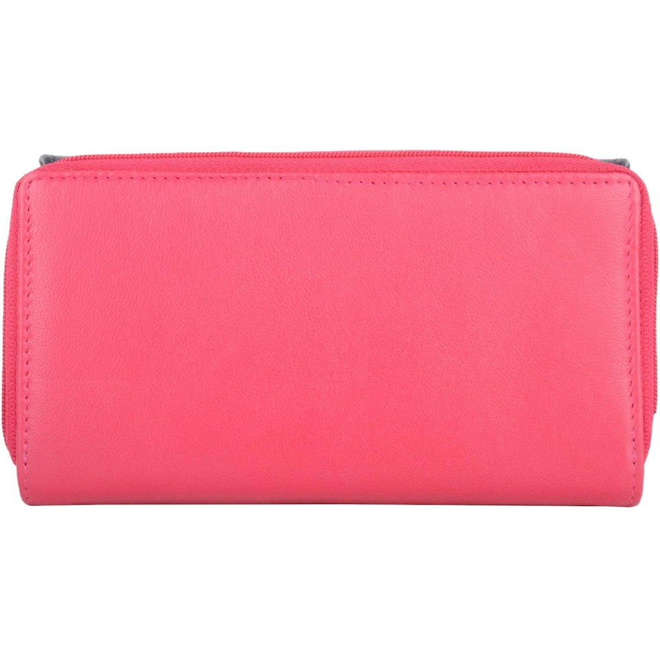 image 1 of Soft Leather RFID Protected Multi Colour Money / Credit Card Purse Pink