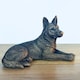 image 3 of Laying German Shepherd Dog Figurine, Leonardo Reflections Bronzed, Gift Boxed | Bronze | Bronze
