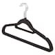 image 1 of Ashley Velvet Coat Hangers - Black - Pack of 3