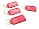 image 2 of Pack of 100 Small Red Identity Tag Key Rings