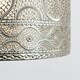 image 1 of ValueLights Moroccan Style Drum Silver Pendant Ceiling Light