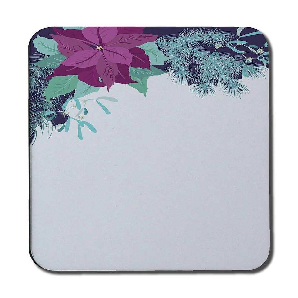 image 1 of Purple & Blue Flowers (Coaster)