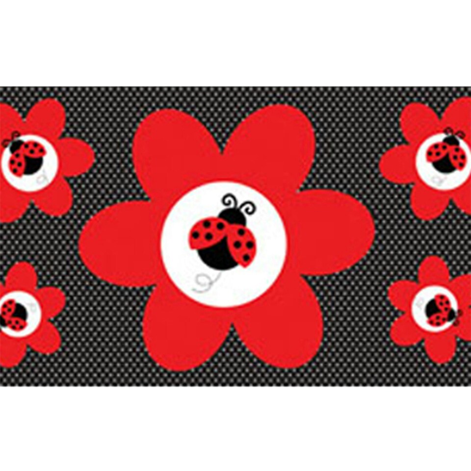 Creative Converting Ladybug Fancy Giant Party Banner - Red/Black - One Size