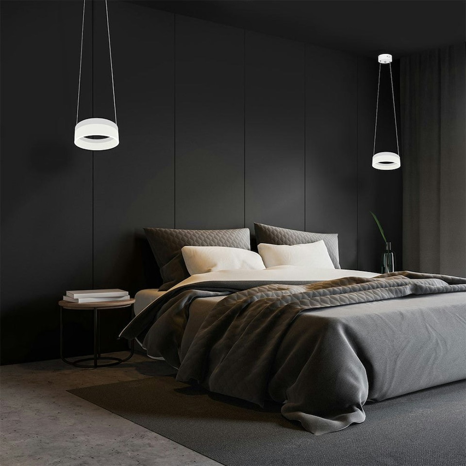 image 1 of Milagro Pendant Lamp Ring 12W Led White