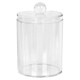 image 4 of Harbour Housewares Reusable Plastic Bathroom Canisters with Clear Lid - Pack of 4
