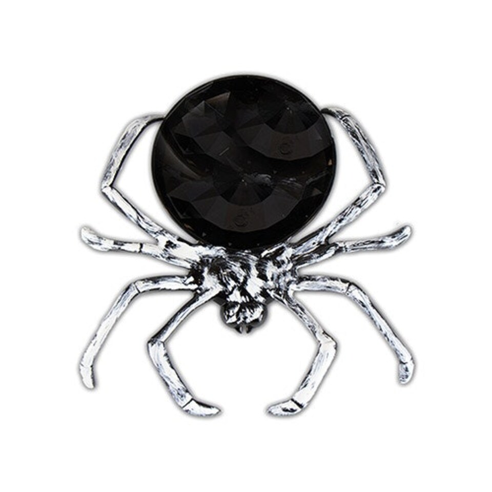 Silver Spider Halloween Sweet Holder Plastic Bowl 13cm