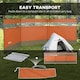 image 6 of Outsunny Camping Windbreaks with Clear Windows and Carry Bag | Orange | Orange | 440 x 140 cm