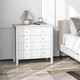 image 2 of HOMCOM Modern Chest of Drawers, 5 Drawer Storage Cabinet with Metal Handles and Runners for Bedroom, White