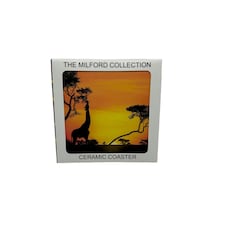 Milford Collection Ceramic Coaster Giraffe Design 10x10cm