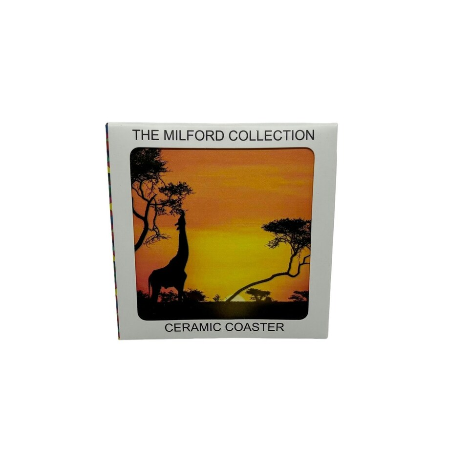 image 1 of Milford Collection Ceramic Coaster Giraffe Design 10x10cm