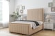 image 2 of Sloomy Pemberton Pebble Plush Bed Frame With Mattress With 50" Upholstered Headboard 6' Super King