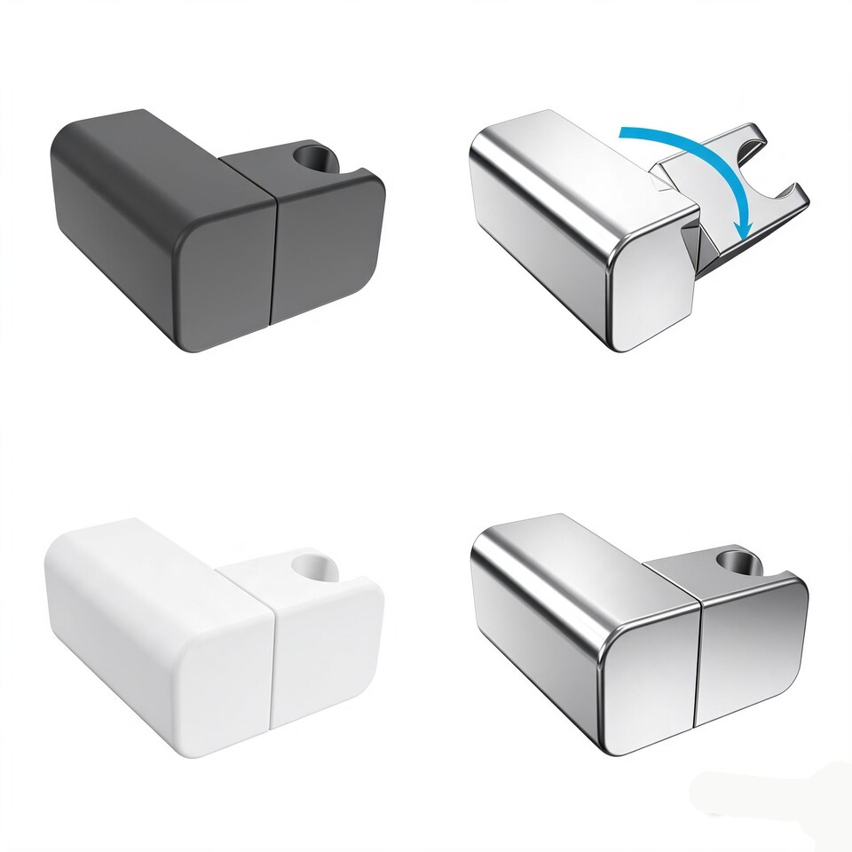 image 1 of Euroshowers Pivot Shower Head Holder Wall Bracket - 3 Colours