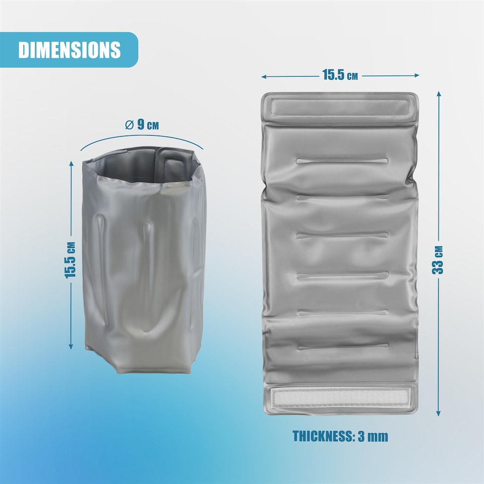 image 1 of GEEZY Flexible Ice Pack Wine Chiller Sleeve Silver Reusable Cooler for Bottles and Cans