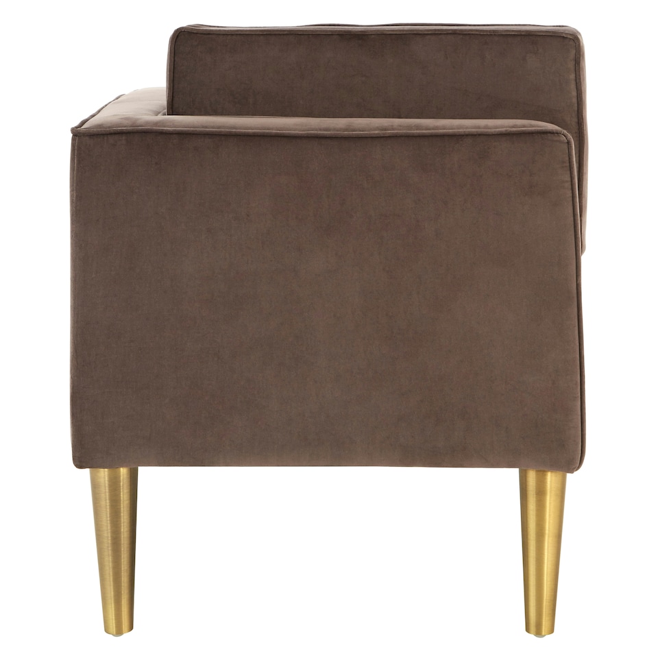 image 1 of Interiors by Premier Grey Velvet and Left Arm Chaise Longue, Comfortable Upholstered Arm Chaise Lounge for Home, Office