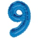 image 2 of Unique Party 34 Inch Blue Glitz Number Balloon (0-9) - Blue - 4