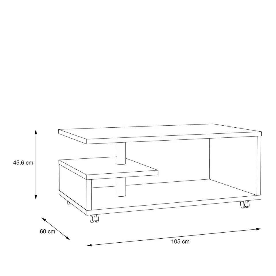 image 1 of Bailey Coffee Table in Antique Oak