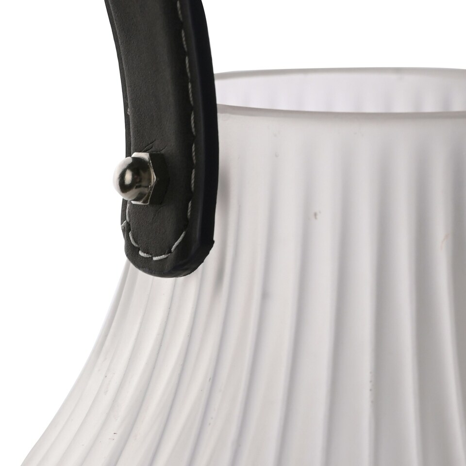image 1 of Hestia Battery Operated Portable Lantern Frosted White