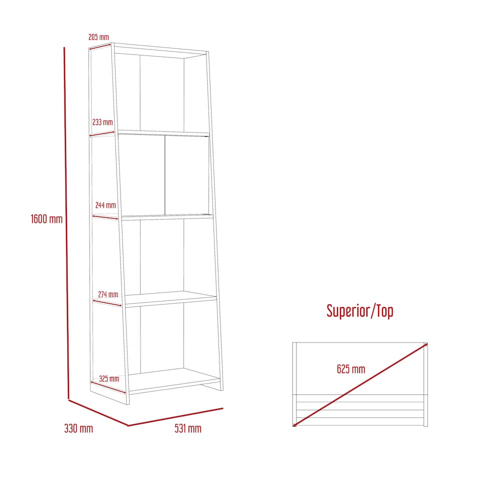 image 1 of Dallas White Bookcase With Doors - White and Carbon Grey Oak Effect with Modern Open-Plan Design | White | White & Carbon Grey | One Size | 1