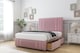 image 3 of Sloomy Kingsley Pink Plush Divan Bed With Mattress 2 Drawers Footend With 26" Strutted Headboard & 12" Matching Footboard 6' Super King | Pink | Pink | Super King | 1