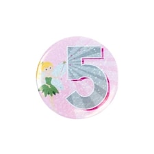 Age 5 Fairy Small Badge 6cm