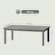 image 5 of Outsunny Garden Aluminium Outdoor Coffee Table Patio Table w/ Grey Grey | Grey