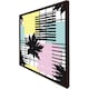 image 3 of Geometric shape & leaf print (Picture Frame) Grey | L
