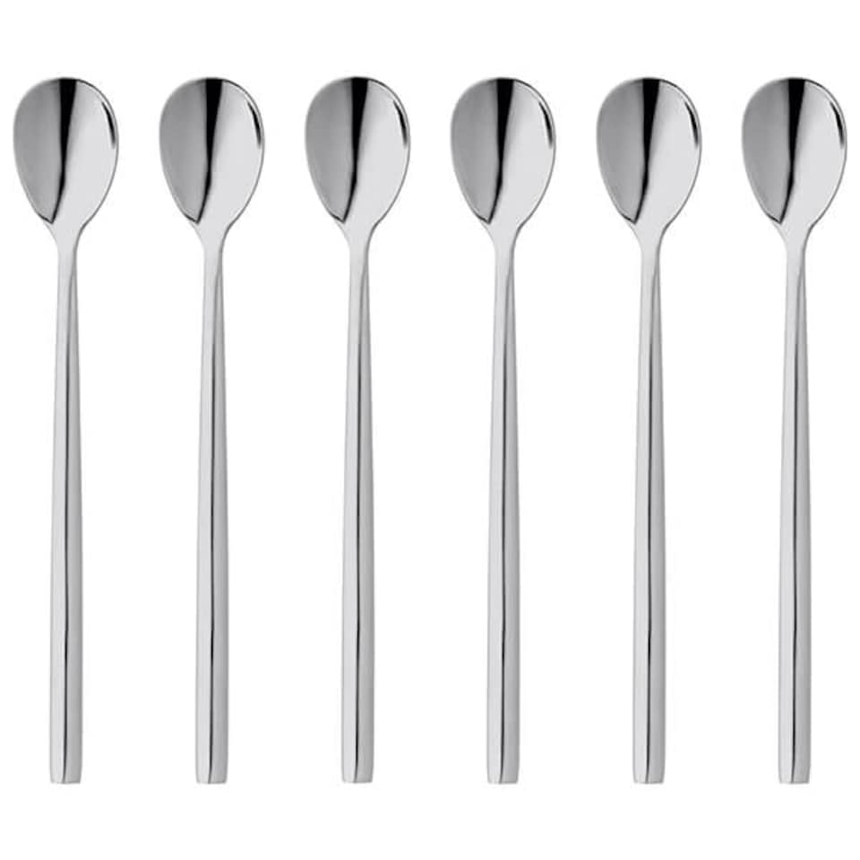image 1 of Stellar Rochester Polished 6 Piece Latte/Sundae Spoon Gift Box Set