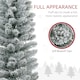 image 5 of HOMCOM 6 Foot Artificial Pencil Christmas Tree with Snow Flocked Tips, White