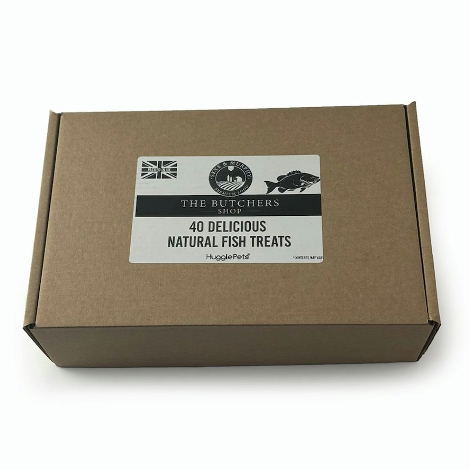 image 1 of HugglePets Assorted Natural Fish Dog Treat Box (40 pcs)
