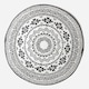 image 1 of Homescapes Outdoor Rug Luxury Waterproof Reversible, For Garden, Round Motif | Black | Black and white