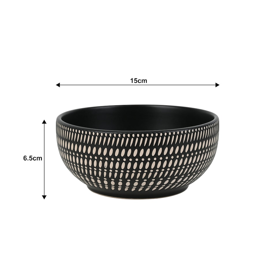 image 1 of 16pc Black Pad Print Dinner Set