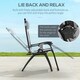 image 3 of Outsunny 2 Pcs Zero Gravity Lounger Folding Recliner Chair Cup Holder Grey