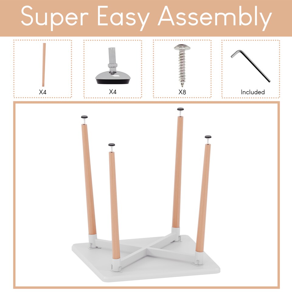 image 1 of Vida Designs Batley 2 Seater Square Dining Table, White