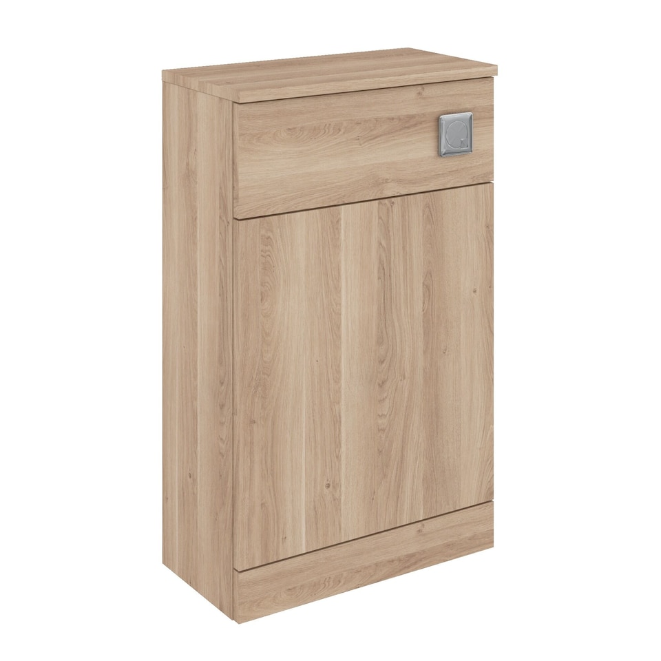 image 1 of Balterley Contemporary Bathroom Square Floor Standing WC Unit Durable MFC Textured | Brown | Bleached Cuneo Oak | 830 x 502 x 260mm