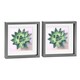 image 1 of Nicola Spring 10 x 10" Photo Frames - Grey/White Mount - 3D Picture Frame Box Portrait Display Case (53 x 53cm) Set of 2