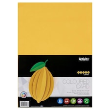 Pack of 50 Sheets A4 Lemon Yellow 160gsm Card by Premier Activity